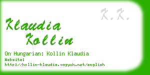 klaudia kollin business card